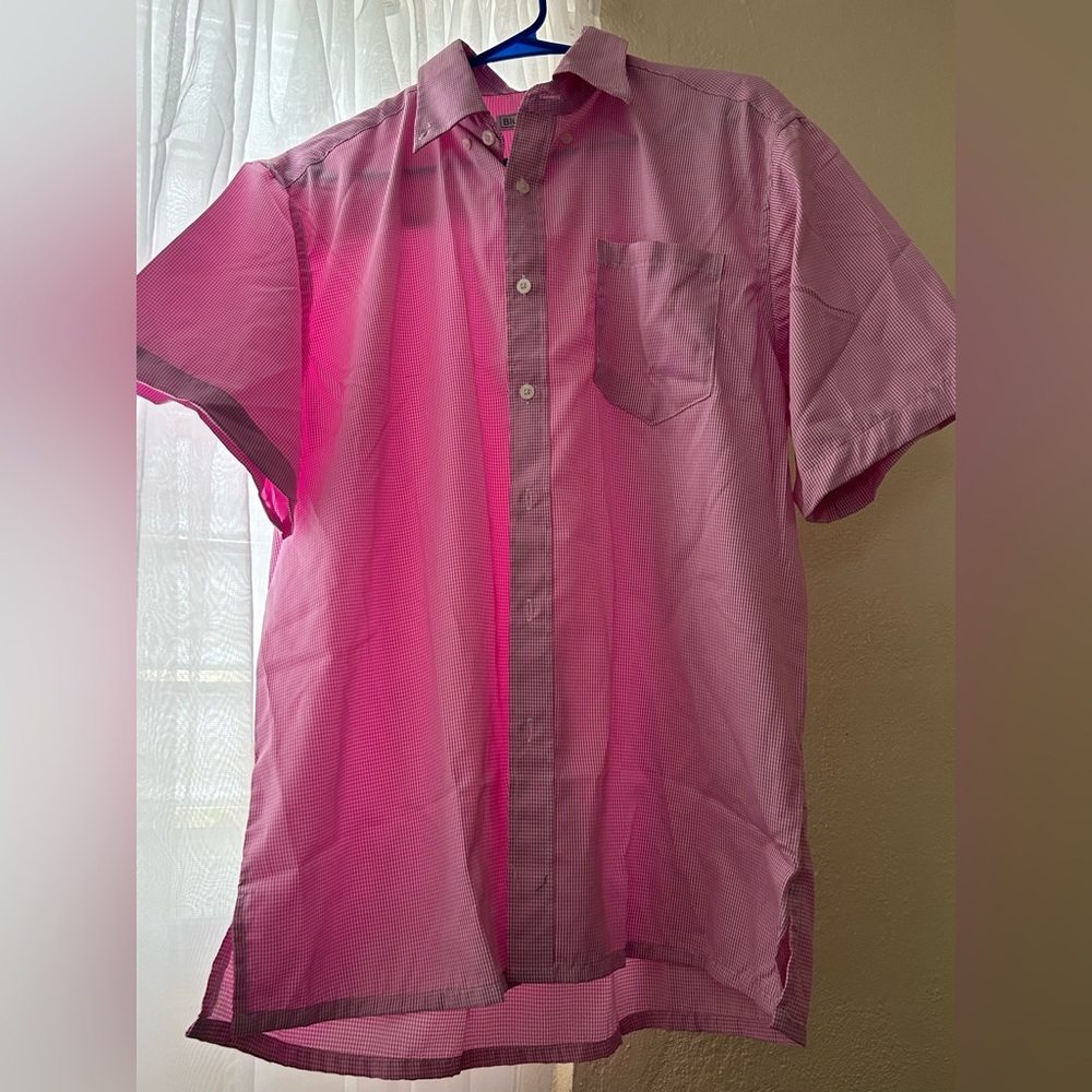 Men's Pink Checkered Shirt